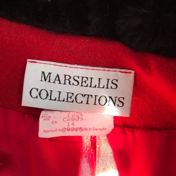 Vintage Red Wool Coat - Picture 7 of 8